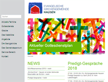 Tablet Screenshot of kirche-hausen.de